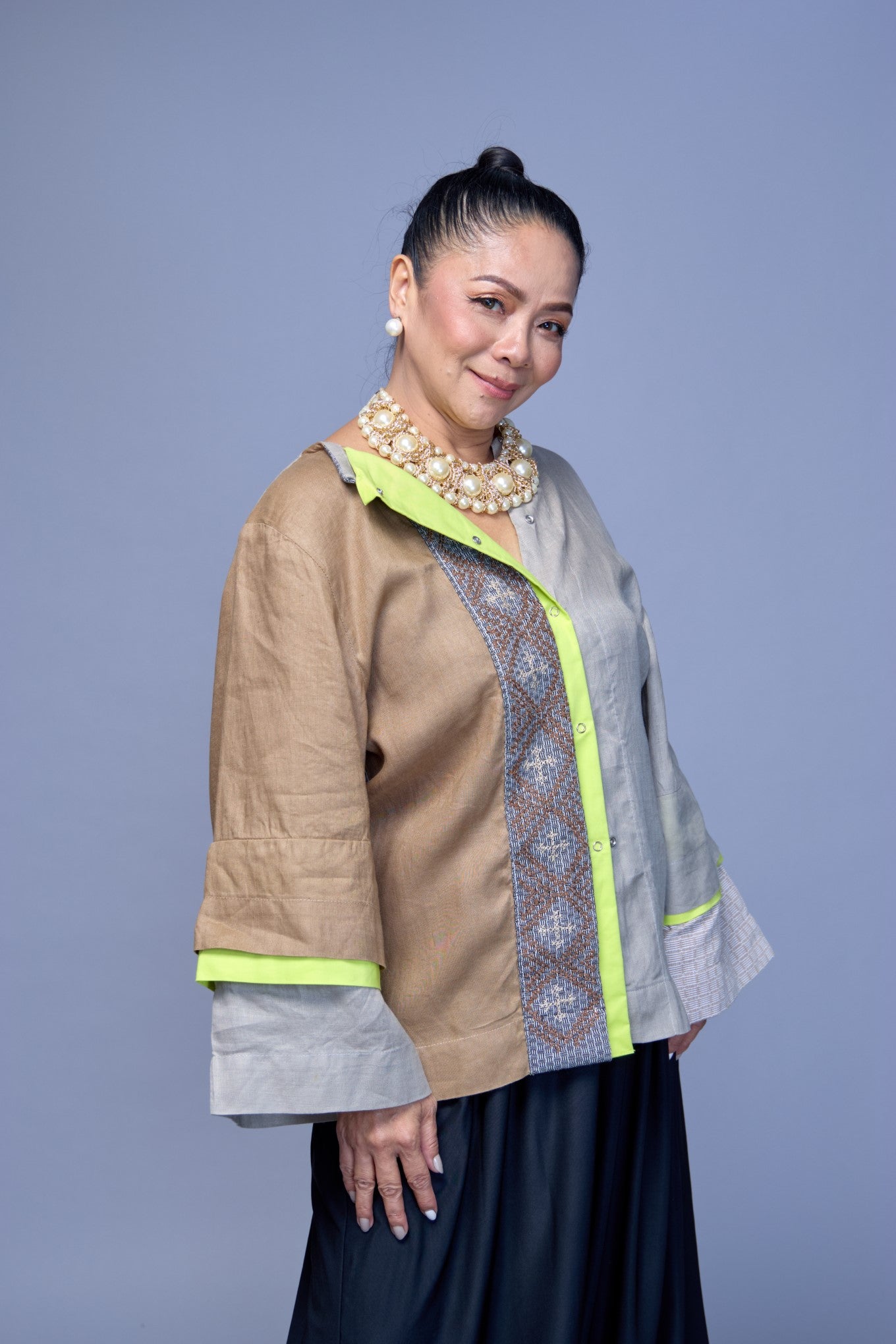Sinag Earth Cover Up with Nesif Embroidery
