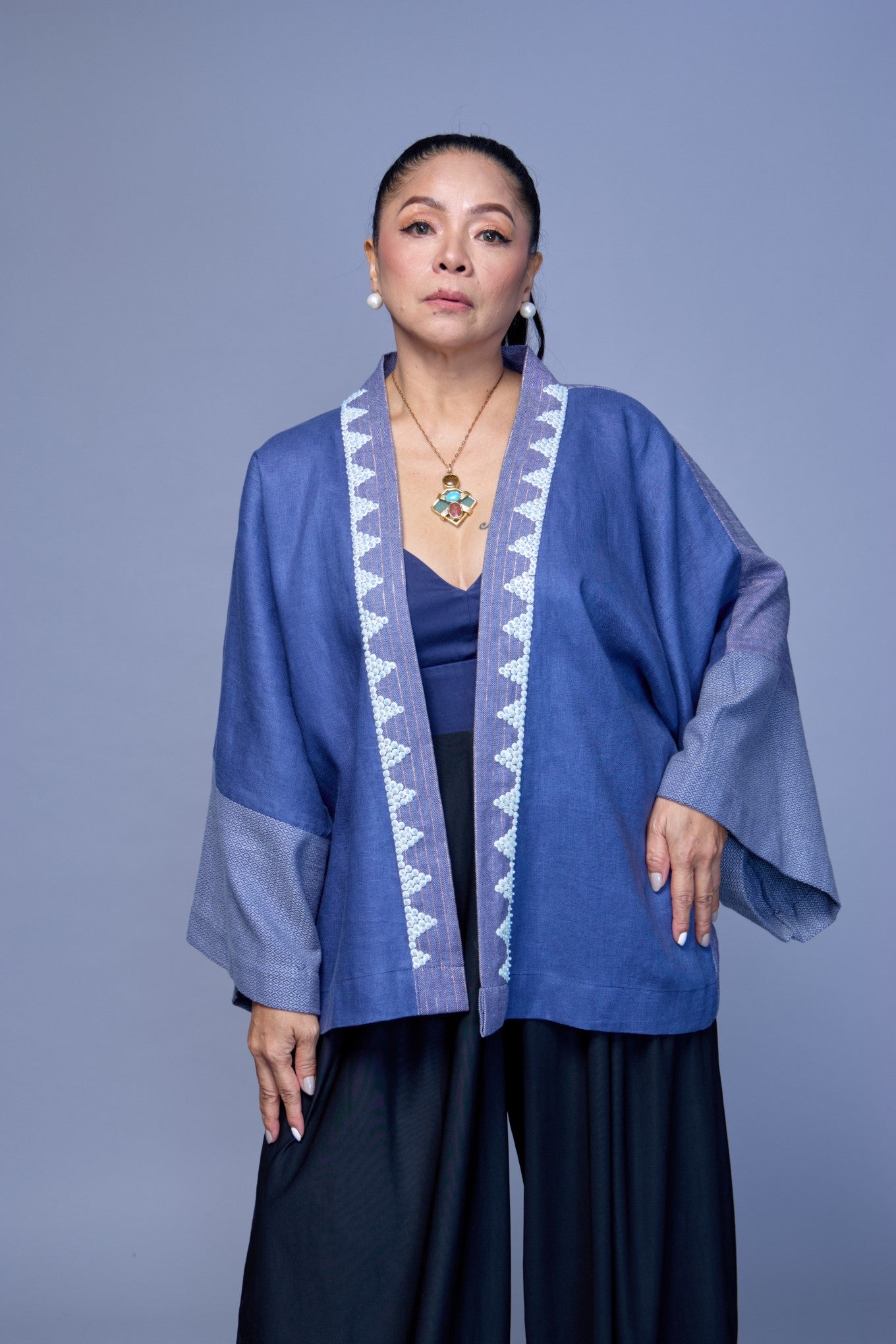 Bughaw Cover Up with Kabangkalan Negros Weave