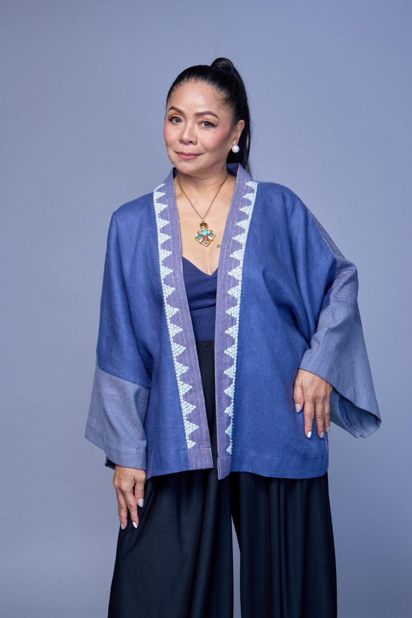 Bughaw Cover Up with Kabangkalan Negros Weave