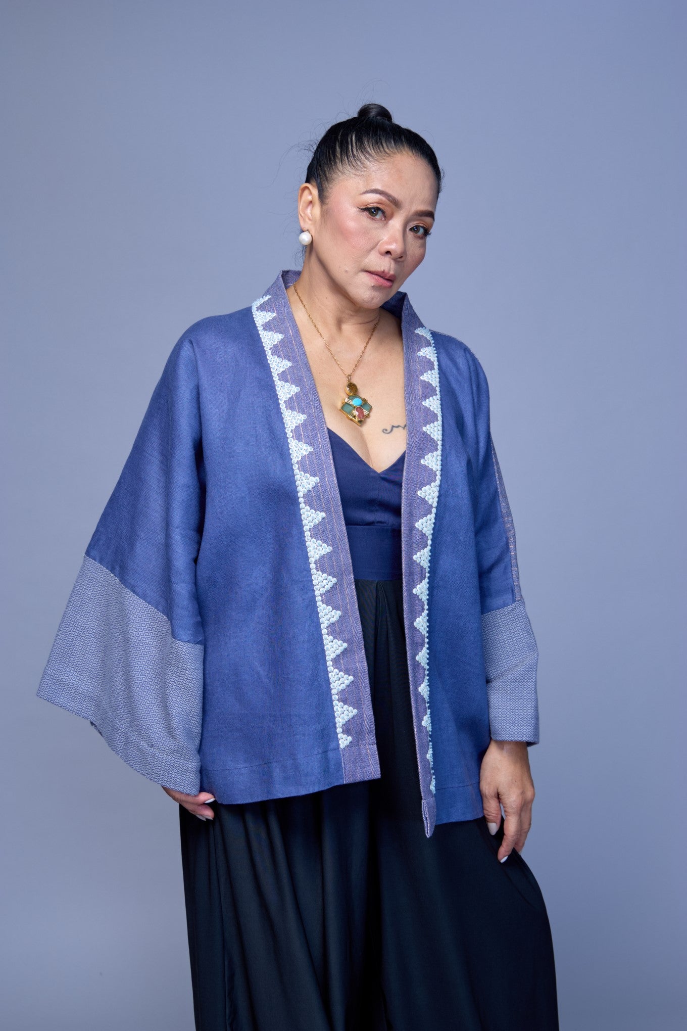 Bughaw Cover Up with Kabangkalan Negros Weave