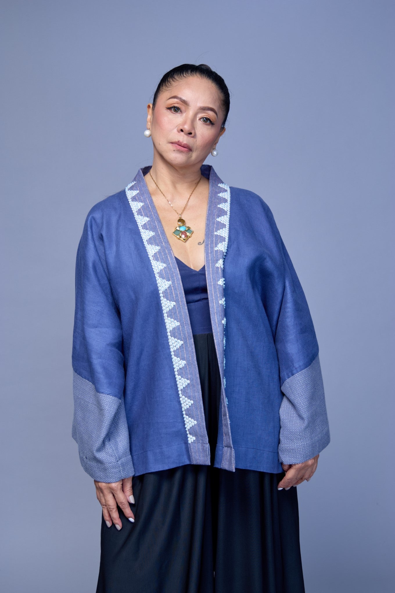 Bughaw Cover Up with Kabangkalan Negros Weave