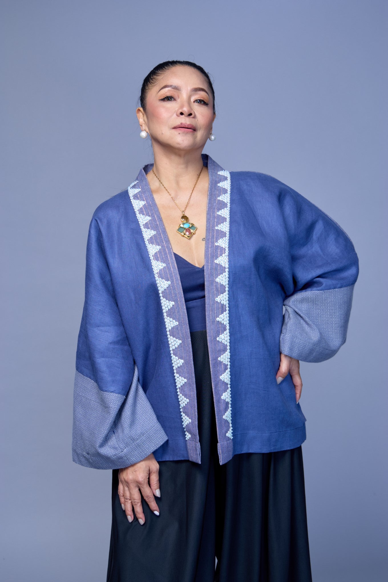Bughaw Cover Up with Kabangkalan Negros Weave
