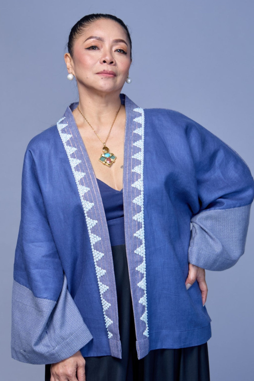Bughaw Cover Up with Kabangkalan Negros Weave