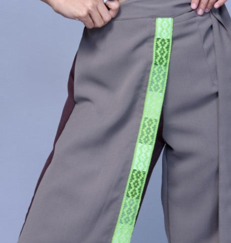 Avocado Bliss Wide Pants with Pisyabit of Maraw