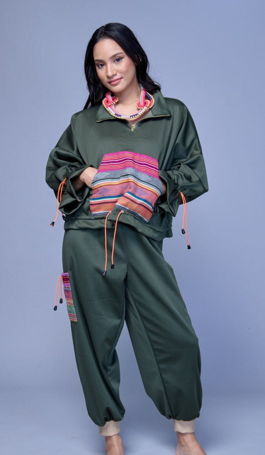 Galaw Jogger Pants and Jacket in Ifugao Weave