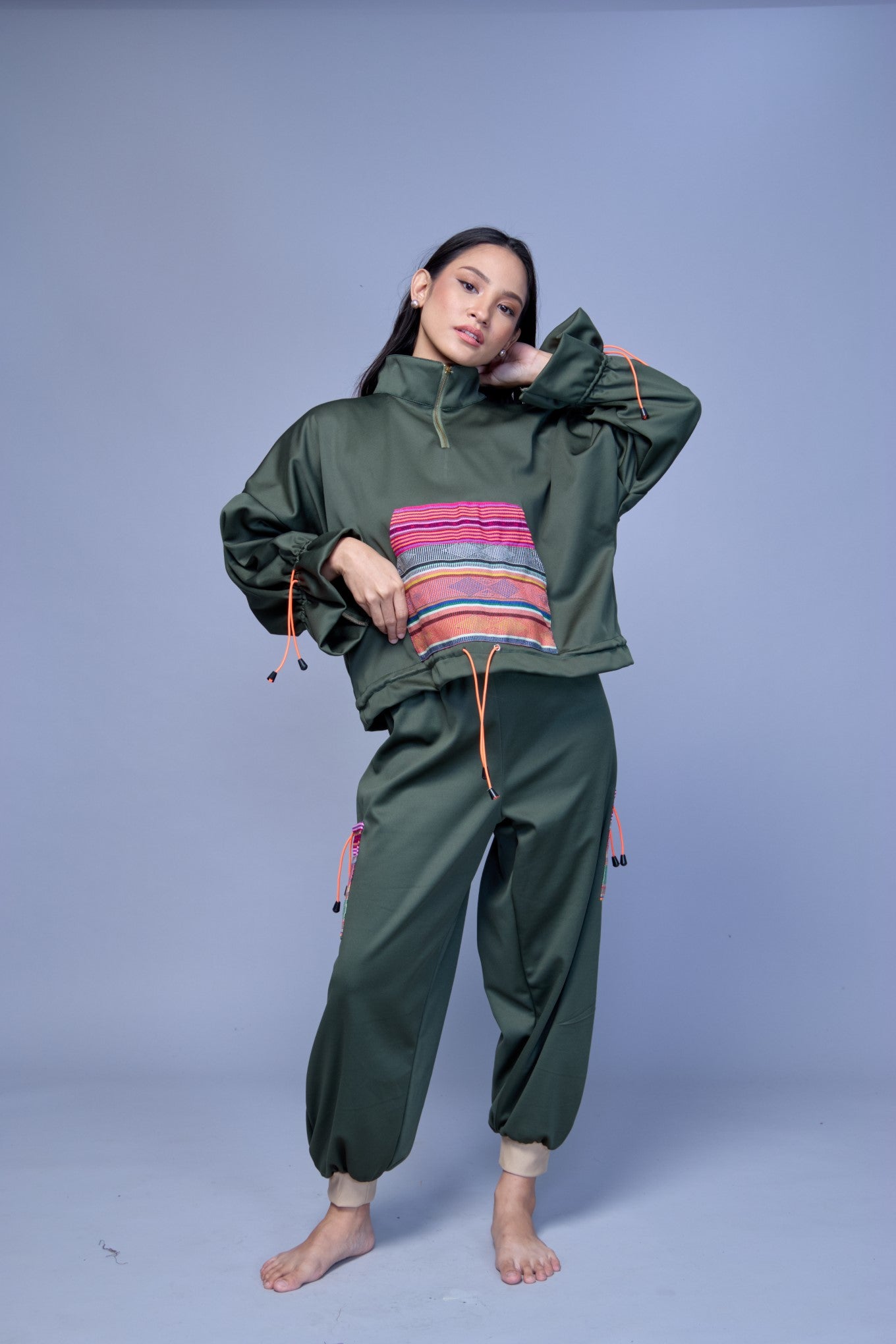 Galaw Jogger Pants and Jacket in Ifugao Weave