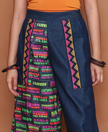 Laagan Pants with Deep Pockets in Denim and Langkit Strap