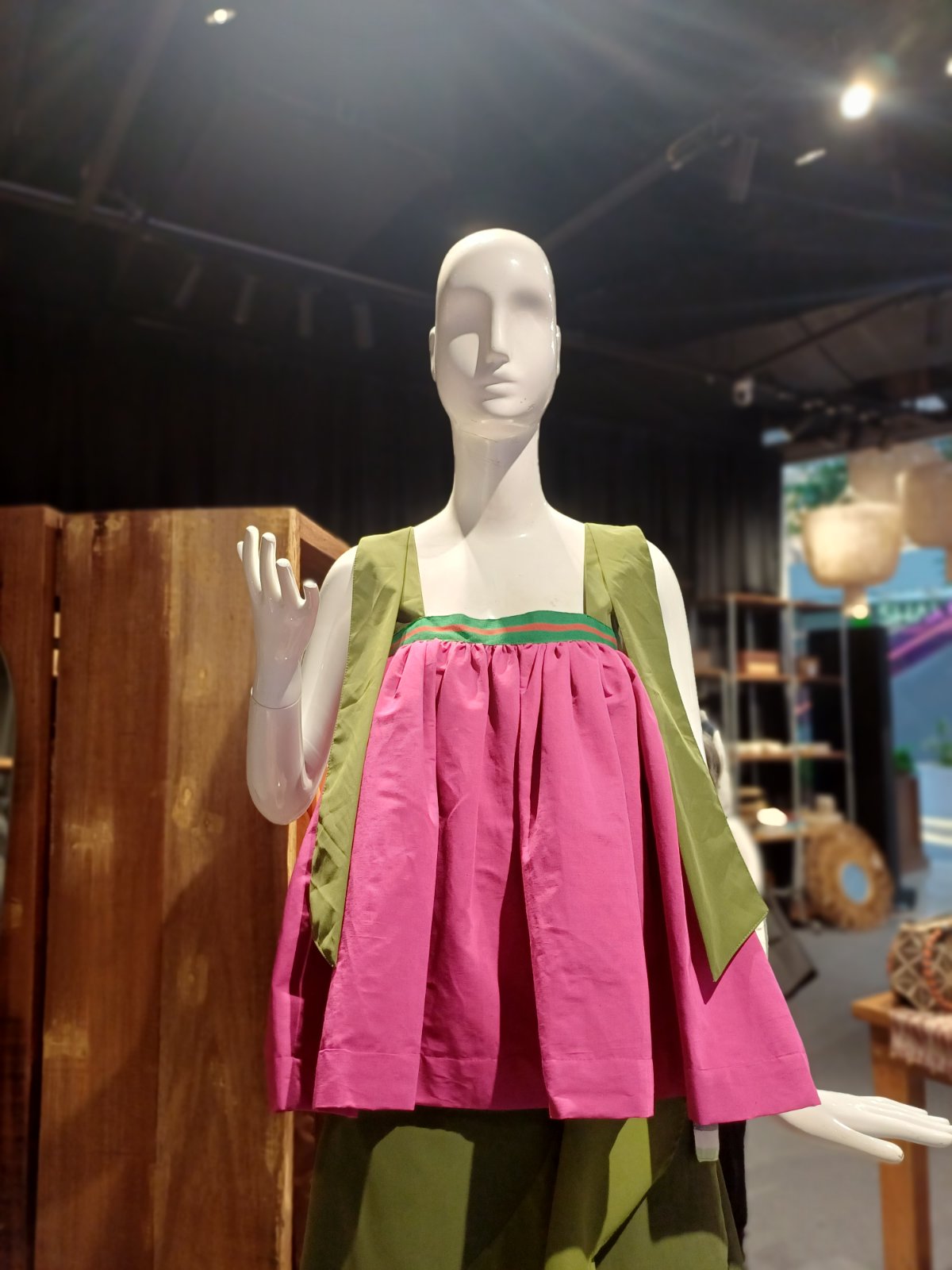 Kalinga Top in Orange Fuchsia with Inaul Weave