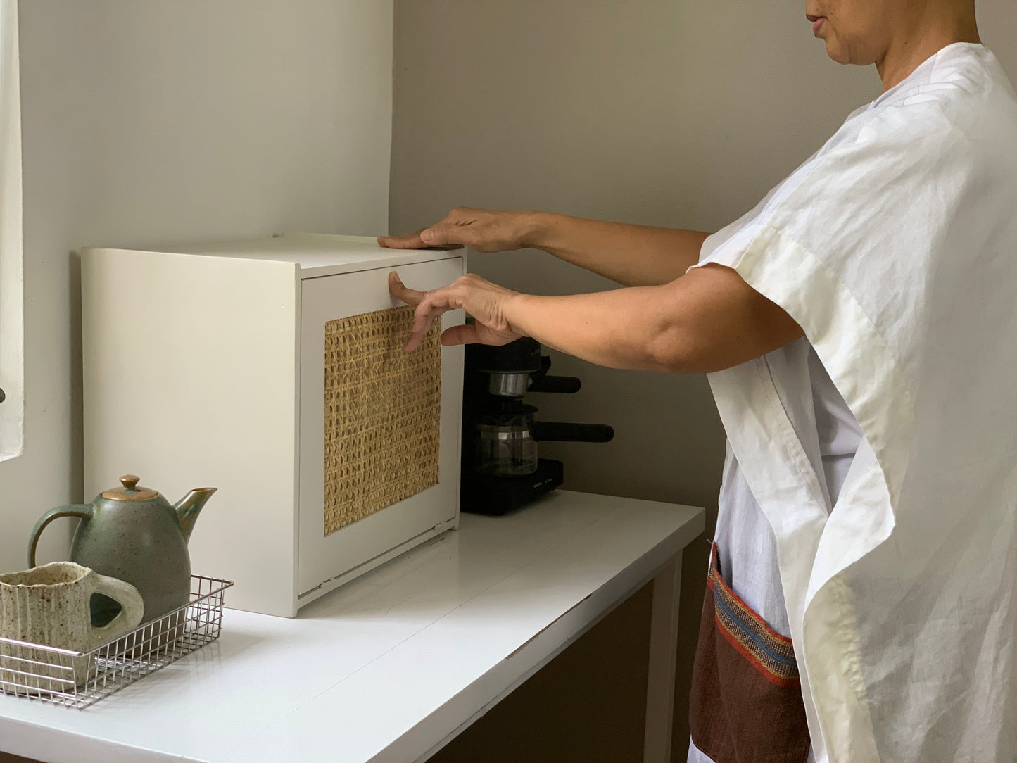 Solihiya Bread Box in White Duco Paint Finish