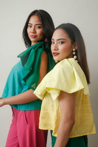 Gabriela Blouse with Huge Ribbon Accent