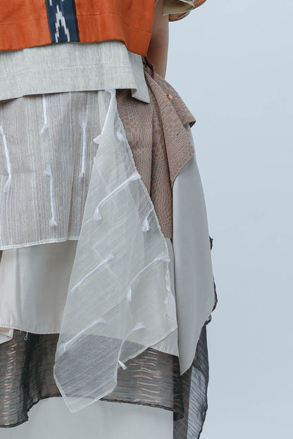 Freestyle Skirt in Candy Wrapper Piña and Brown Binakol