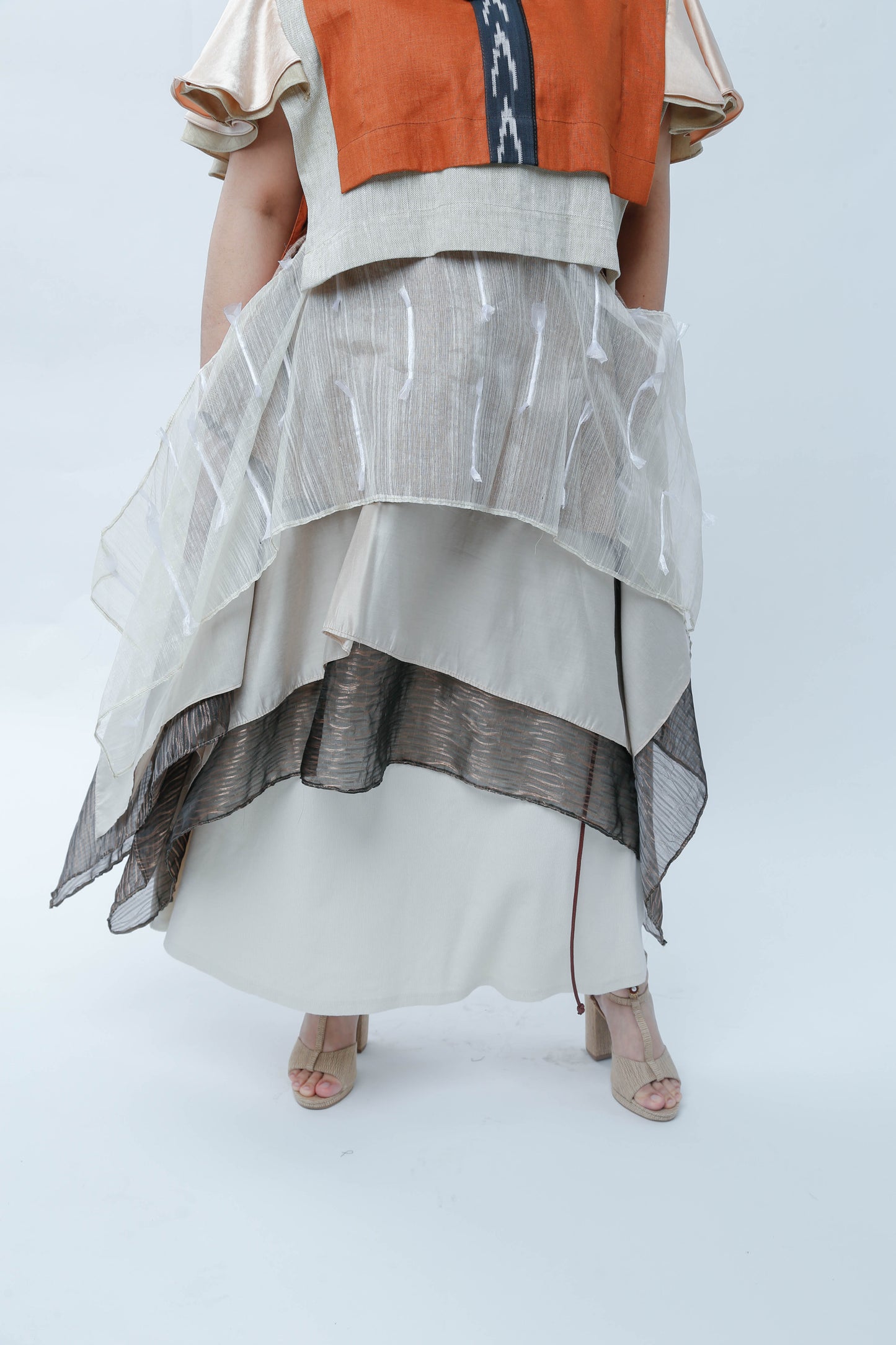 Freestyle Skirt in Candy Wrapper Piña and Brown Binakol
