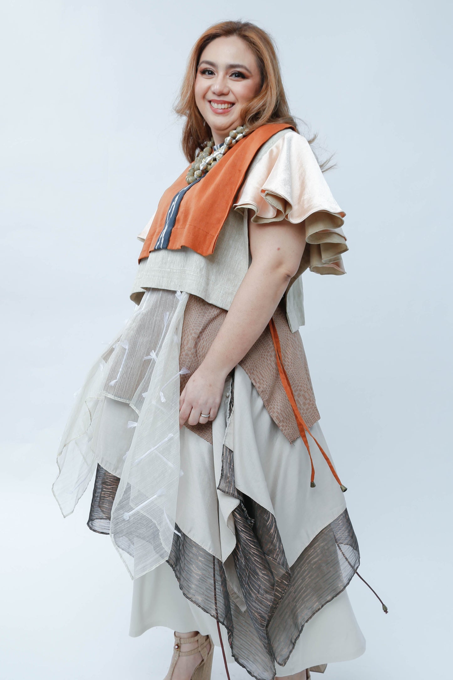 Freestyle Skirt in Candy Wrapper Piña and Brown Binakol