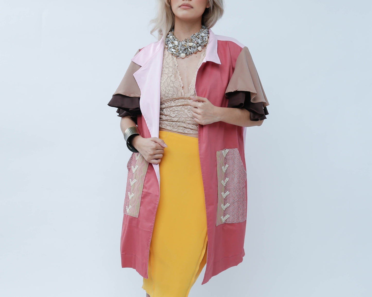 Panganay Long Cover Up in Old Rose