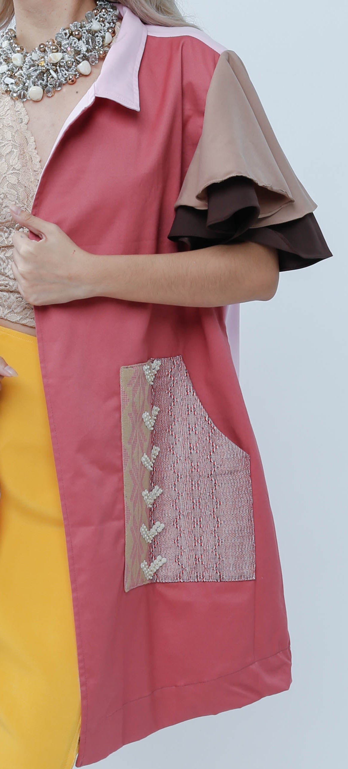 Panganay Long Cover Up in Old Rose