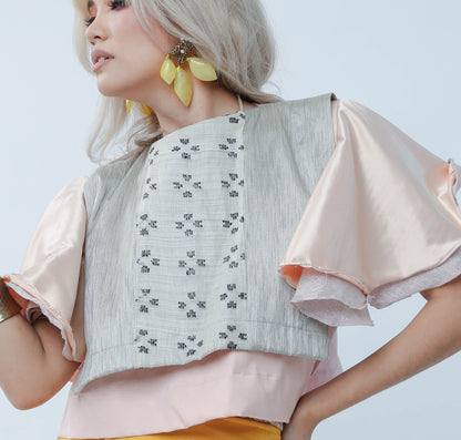 Diwata Bib in Suksuk Piña of Aklan with Bongga Sleeves