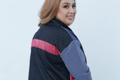 Rockstar Jacket in Maroon Kalinga and Ifugao Strip