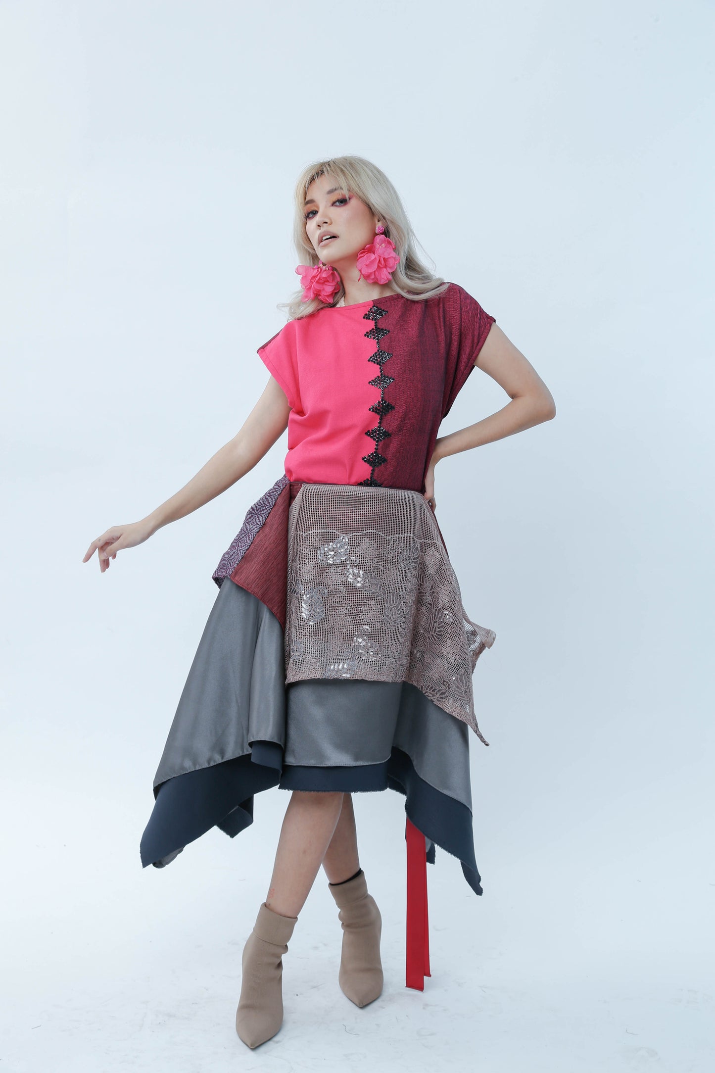 Freestyle Skirt in Old Rose Lace