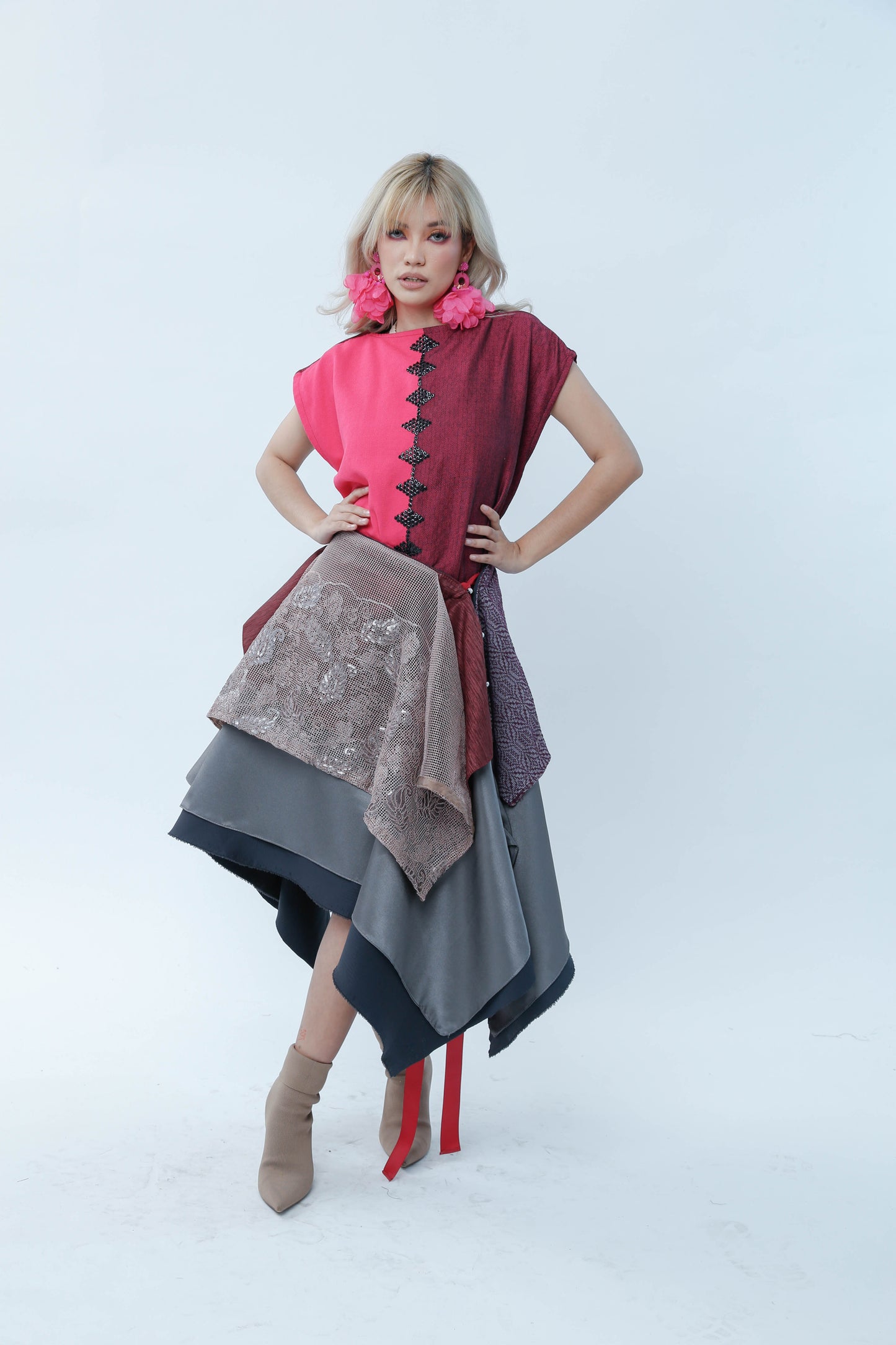 Freestyle Skirt in Old Rose Lace