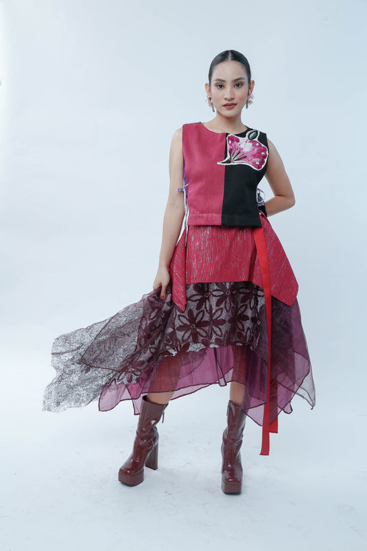 Freestyle Skirt Burgundy and Wine