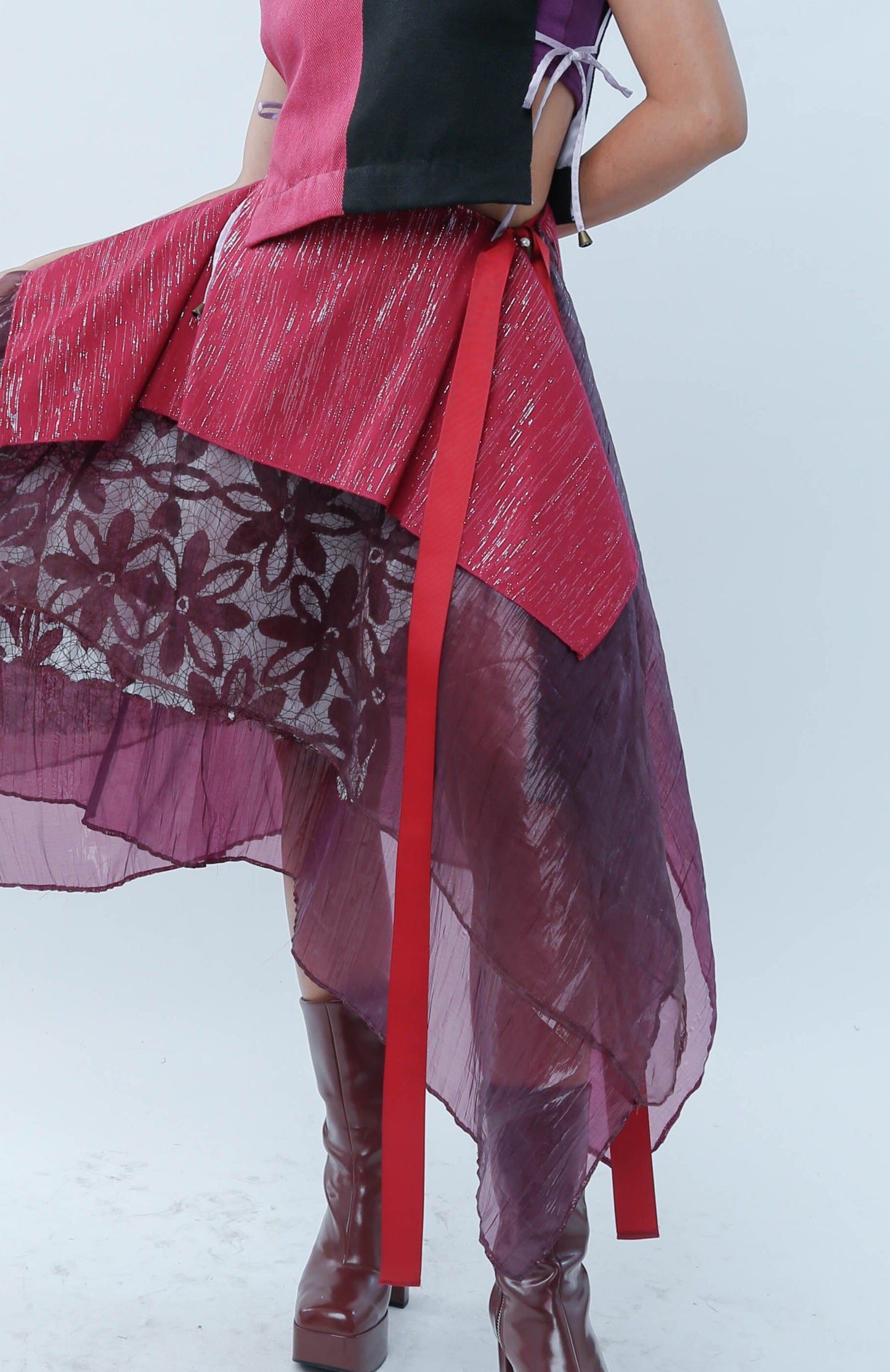 Freestyle Skirt Burgundy and Wine