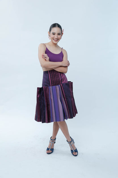 Ube Pleated Skirt