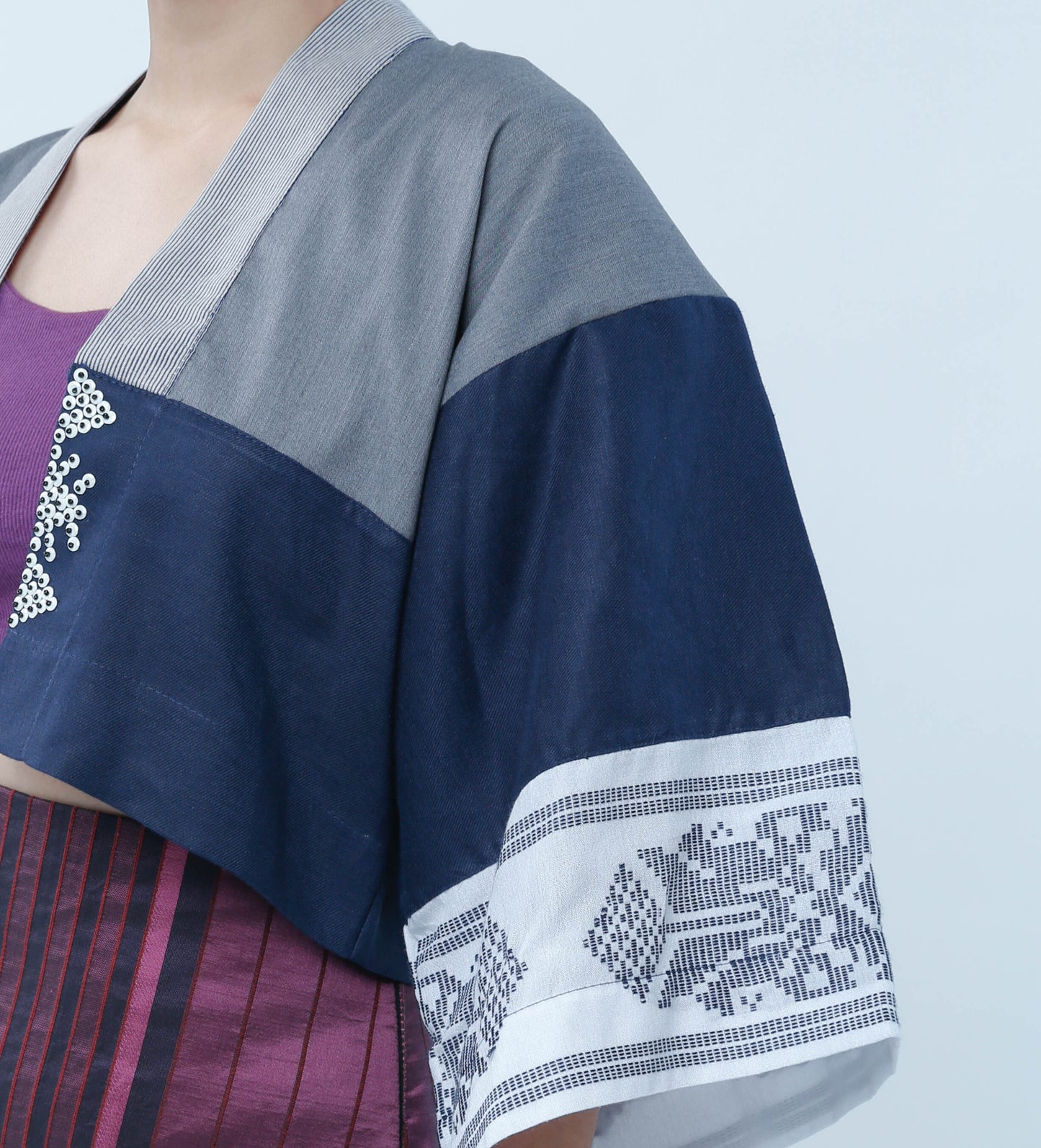 Crop Kimono with Cotton Inaul