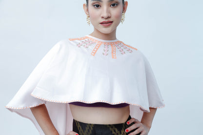 Agaw Pansin Cape in Charmeuse Blue