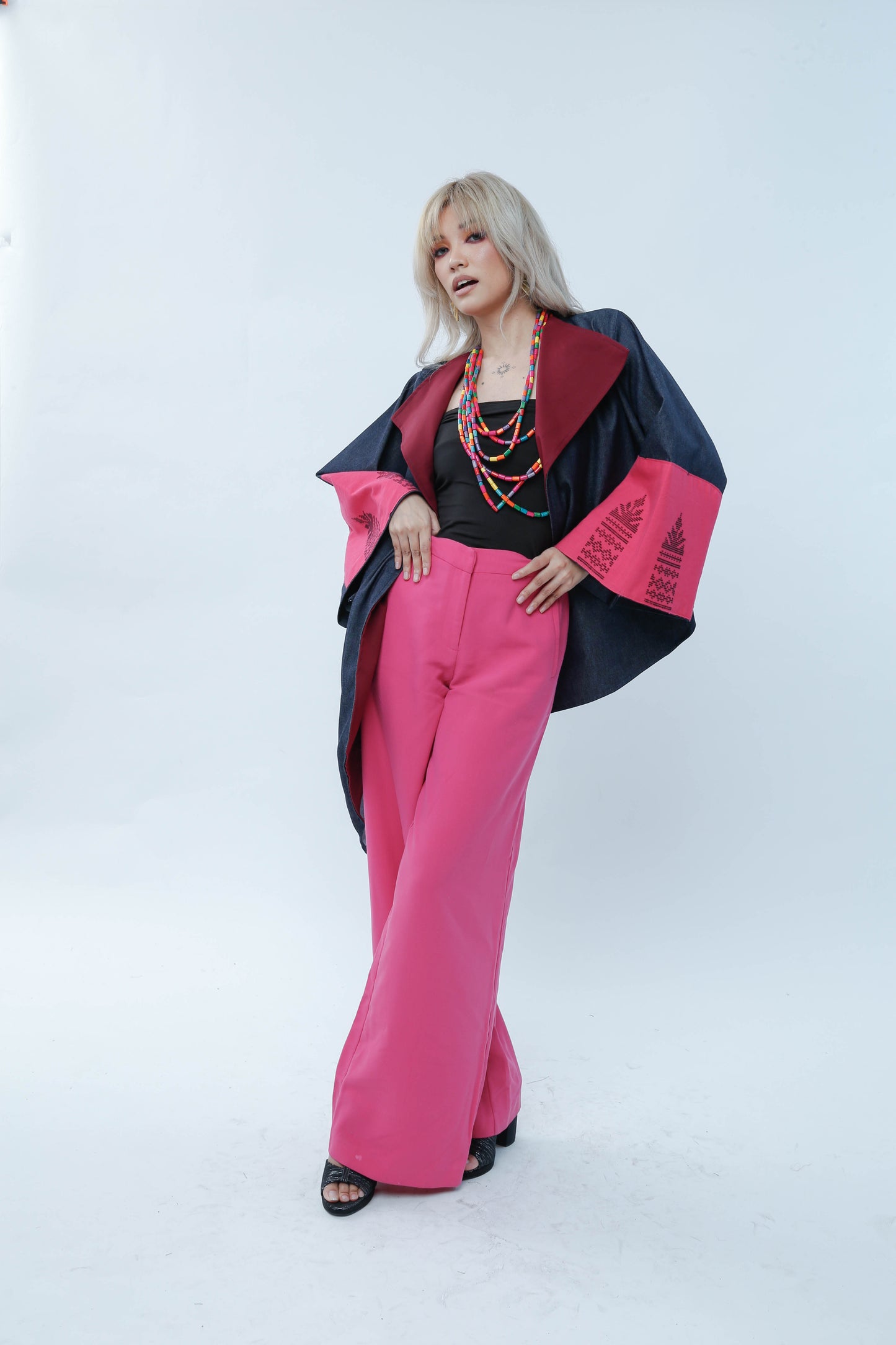 Kabogera Blazer in Pink Cotton Inaul