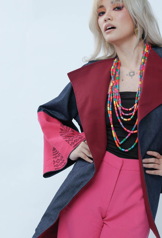 Kabogera Blazer in Pink Cotton Inaul