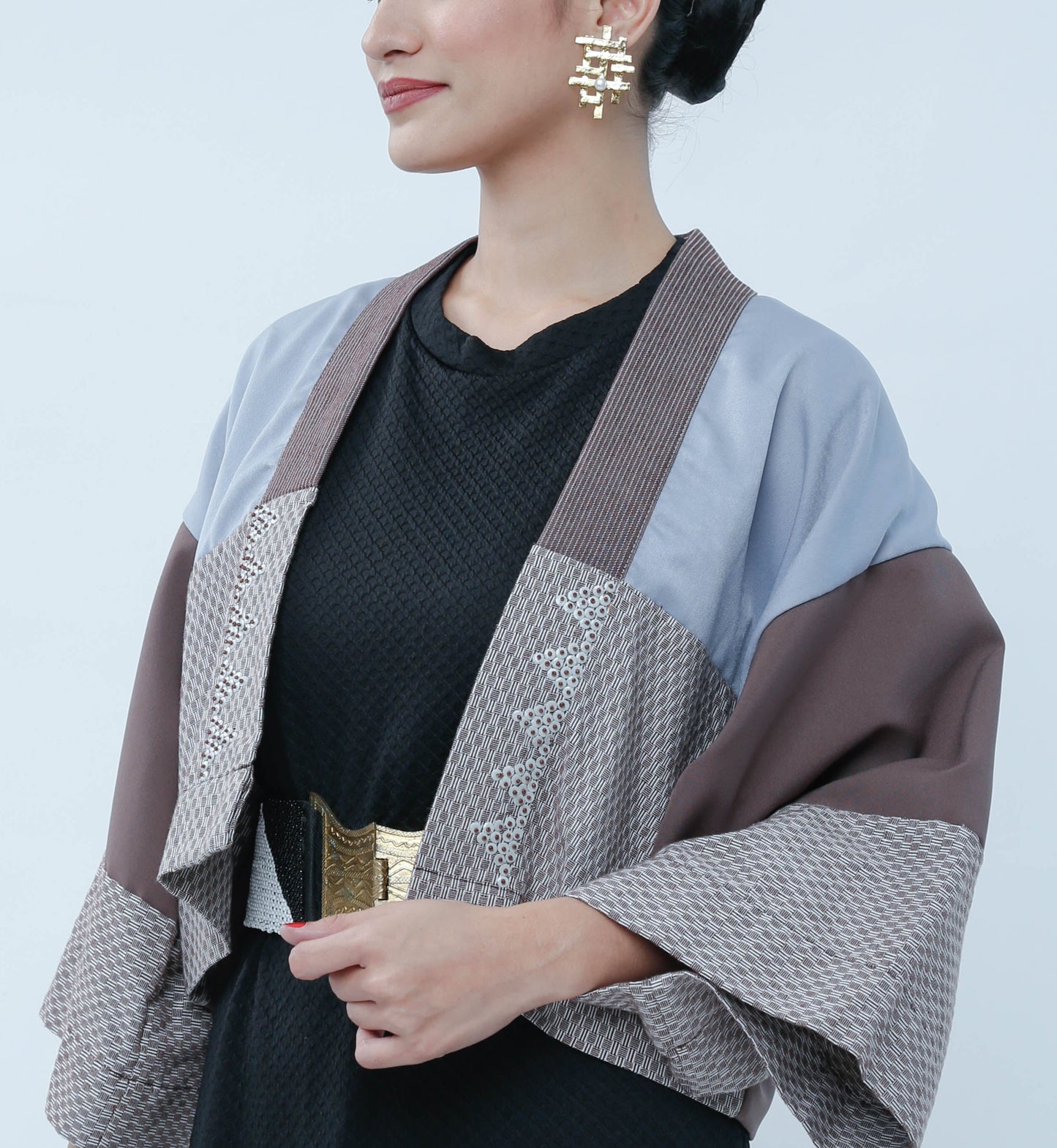 Crop Kimono in Powder Blue