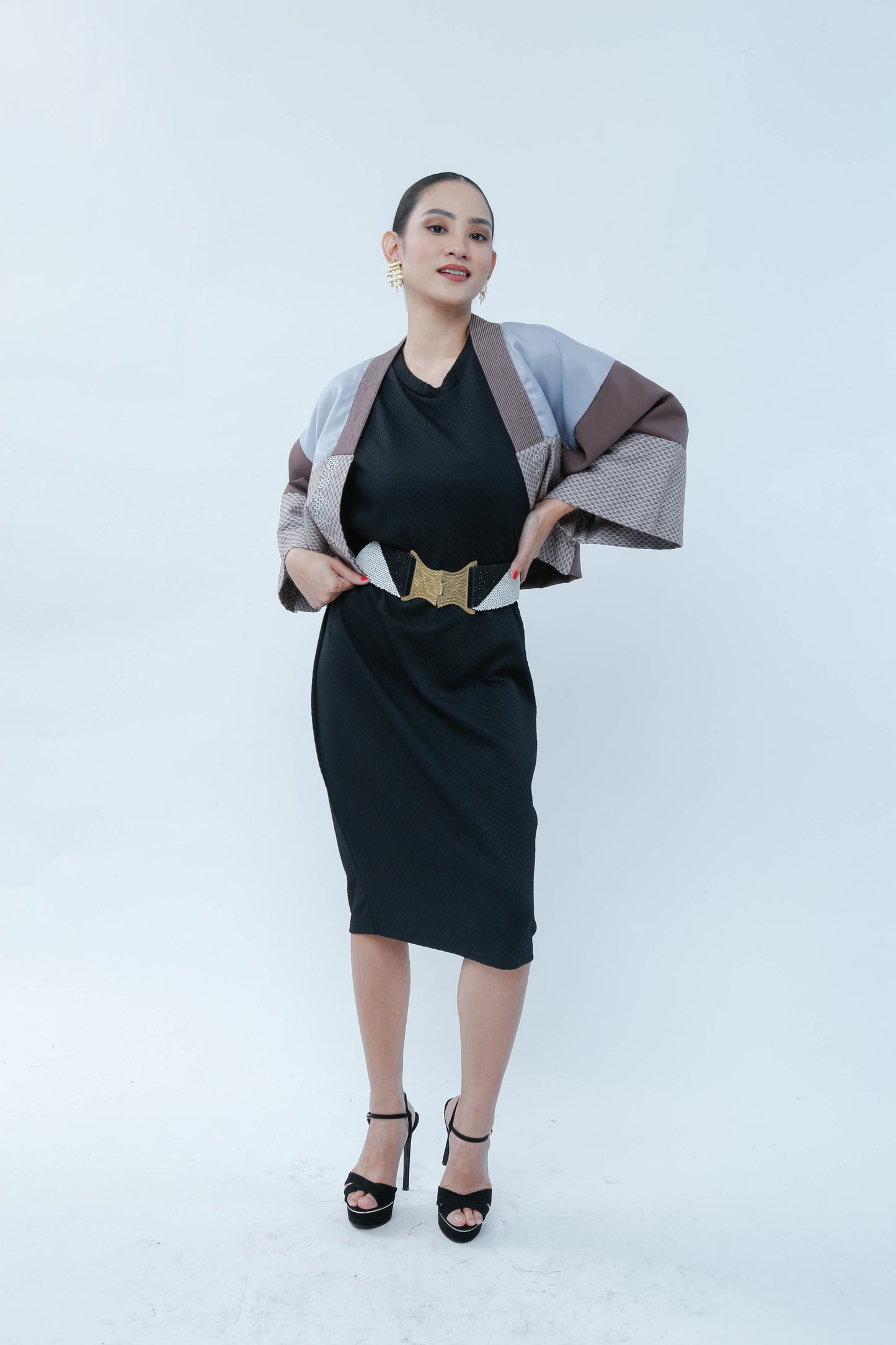 Crop Kimono in Powder Blue