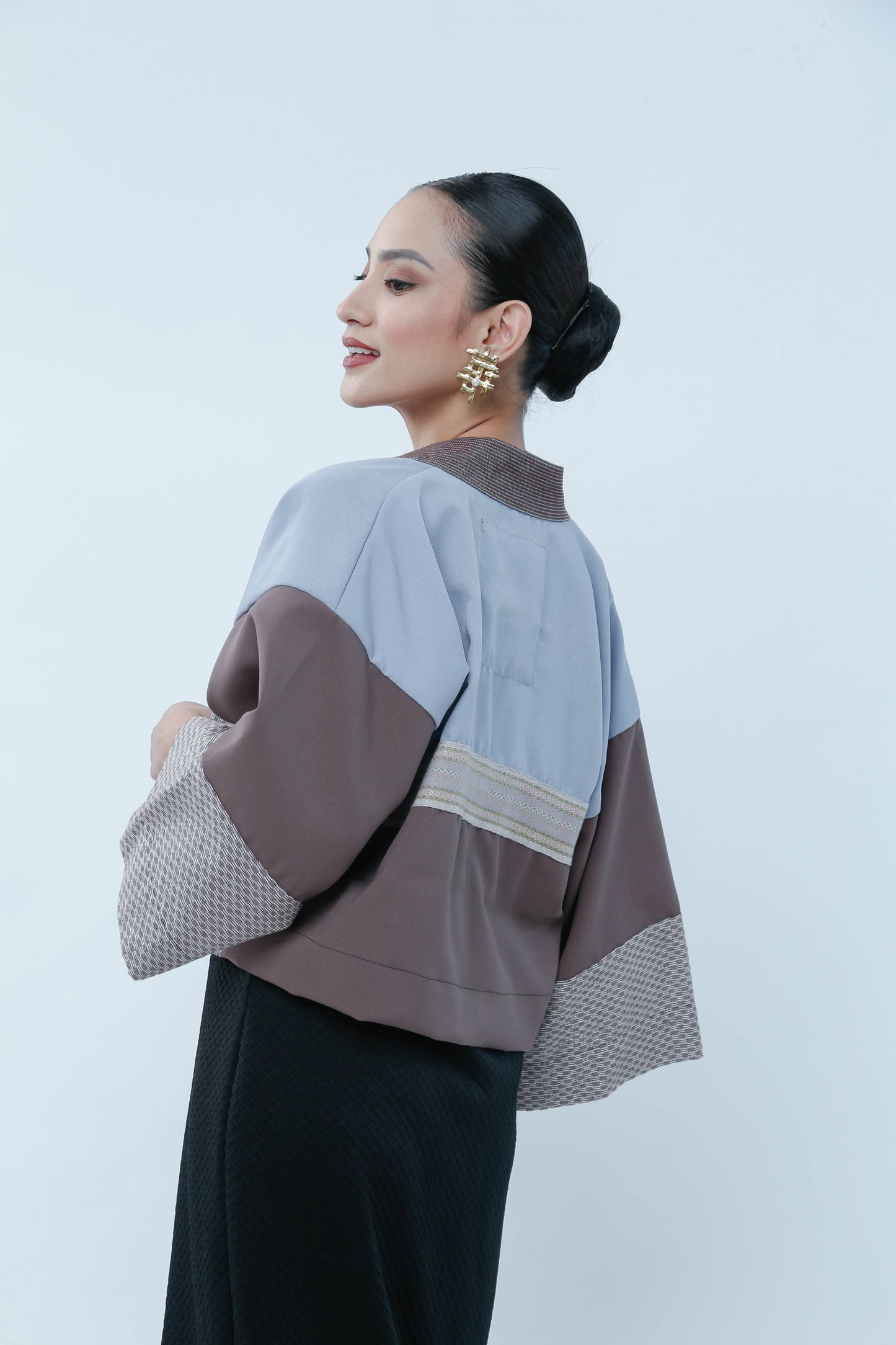 Crop Kimono in Powder Blue