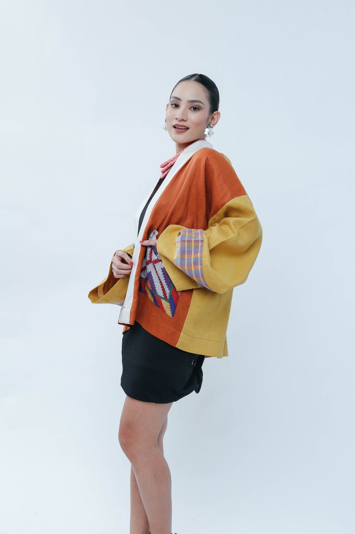 Samurai Kimono in Mustard with Pisyabit Pocket