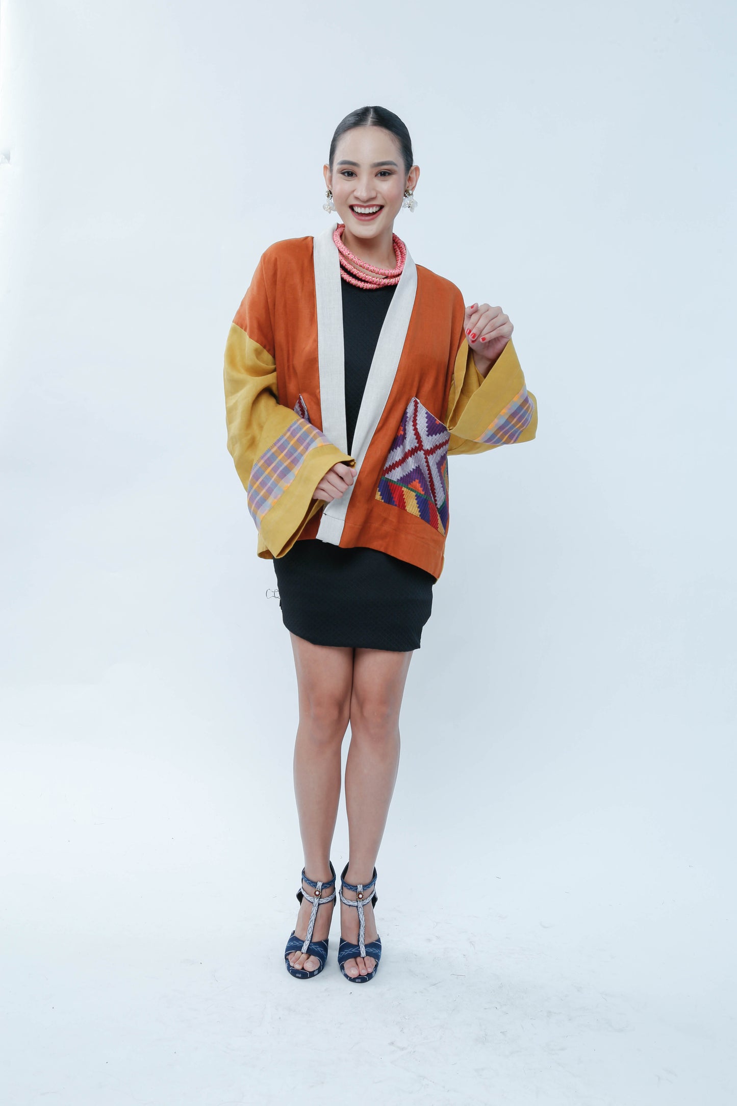 Samurai Kimono in Mustard with Pisyabit Pocket