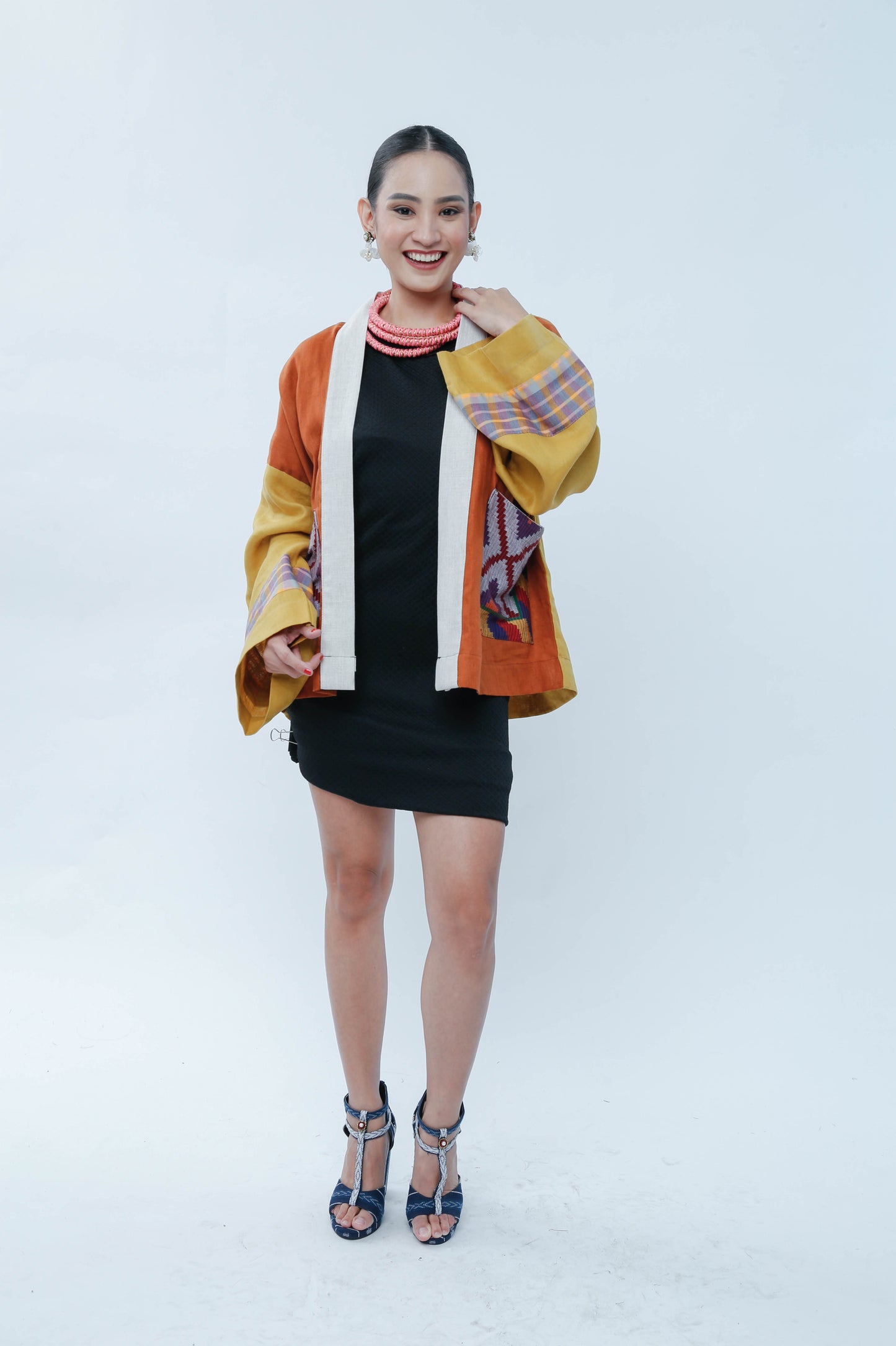 Samurai Kimono in Mustard with Pisyabit Pocket
