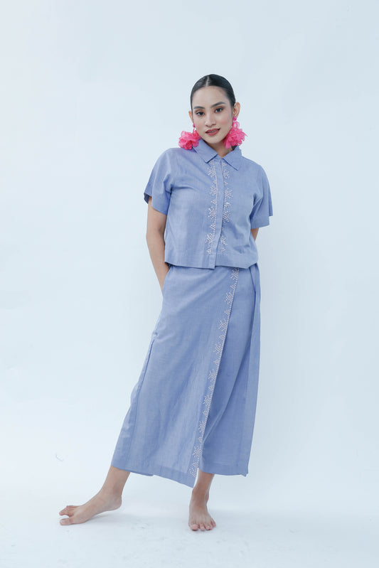 Lakwatsa Coords in Denim Light Blue