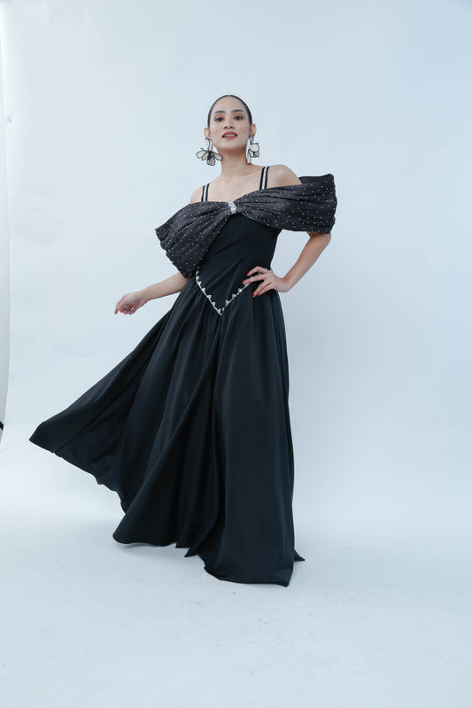 Best Actress Long Gown Black