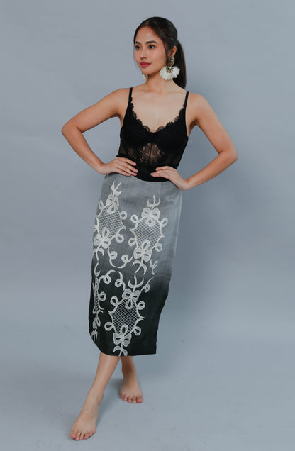 Wrap-Around Skirt in Calado Burda from Lumban, Laguna
