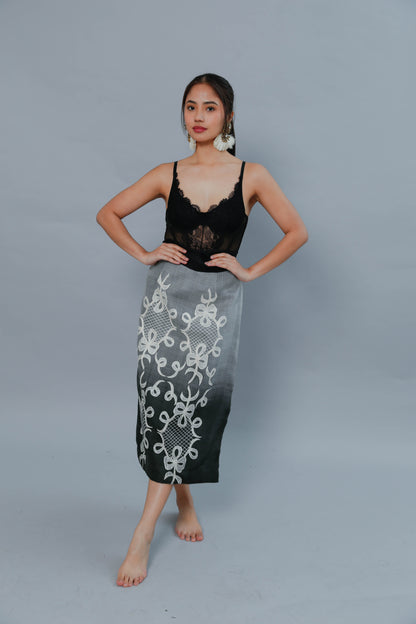 Wrap-Around Skirt in Calado Burda from Lumban, Laguna