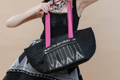 Manila Tote Bag with Black Tnalak of Cotabato