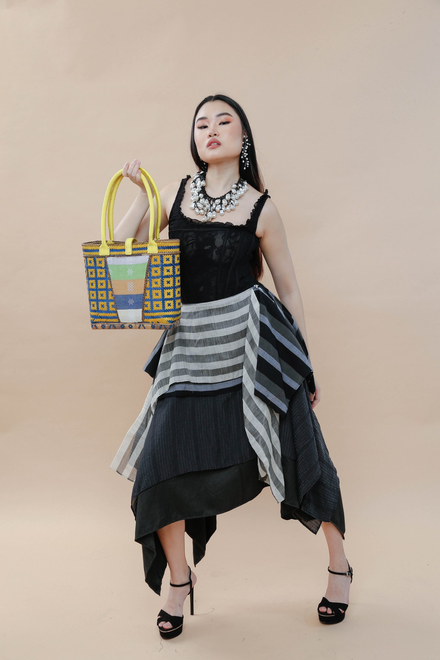 Detalye Bamboo Bag by the Teduray Tribe with Yellow Cow Skin