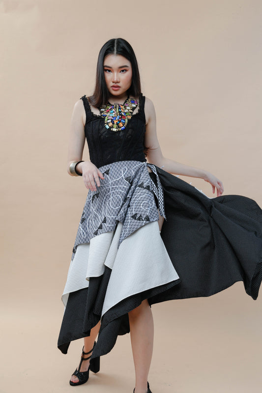 Essay Writing Wrap Skirt with Binakol Weave