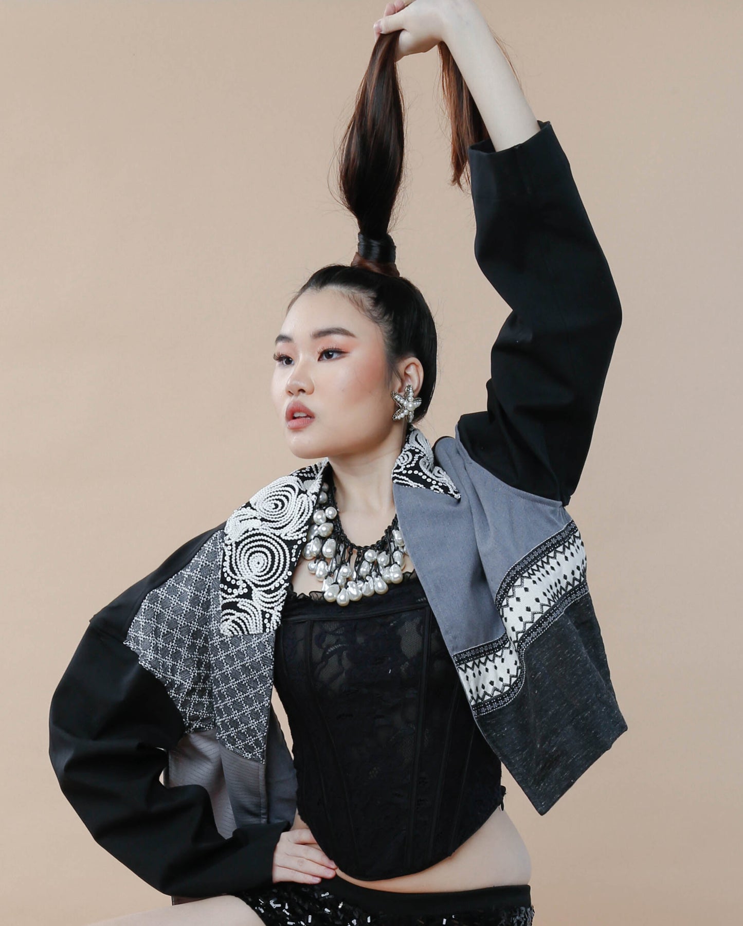 Pulmonya Jacket (Backless Jacket) with Kundiman and Kalinga Weaves