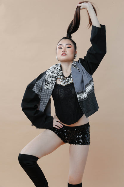 Pulmonya Jacket (Backless Jacket) with Kundiman and Kalinga Weaves