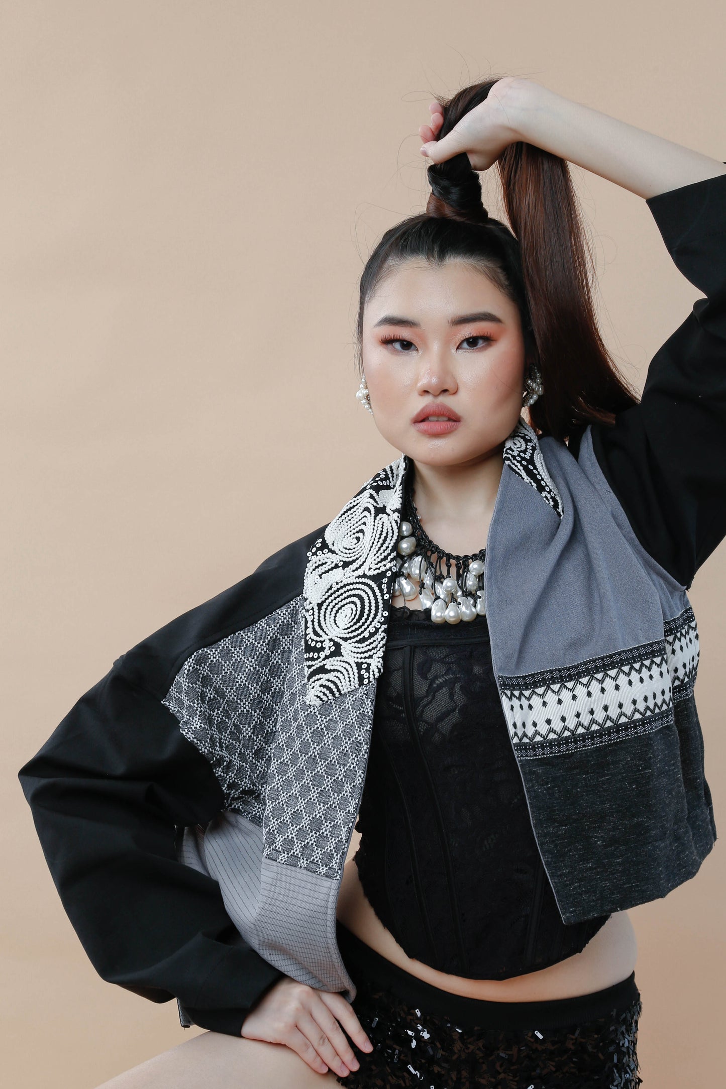 Pulmonya Jacket (Backless Jacket) with Kundiman and Kalinga Weaves