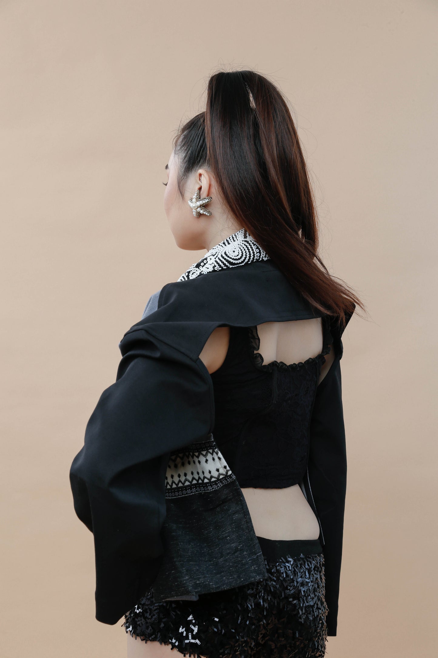 Pulmonya Jacket (Backless Jacket) with Kundiman and Kalinga Weaves