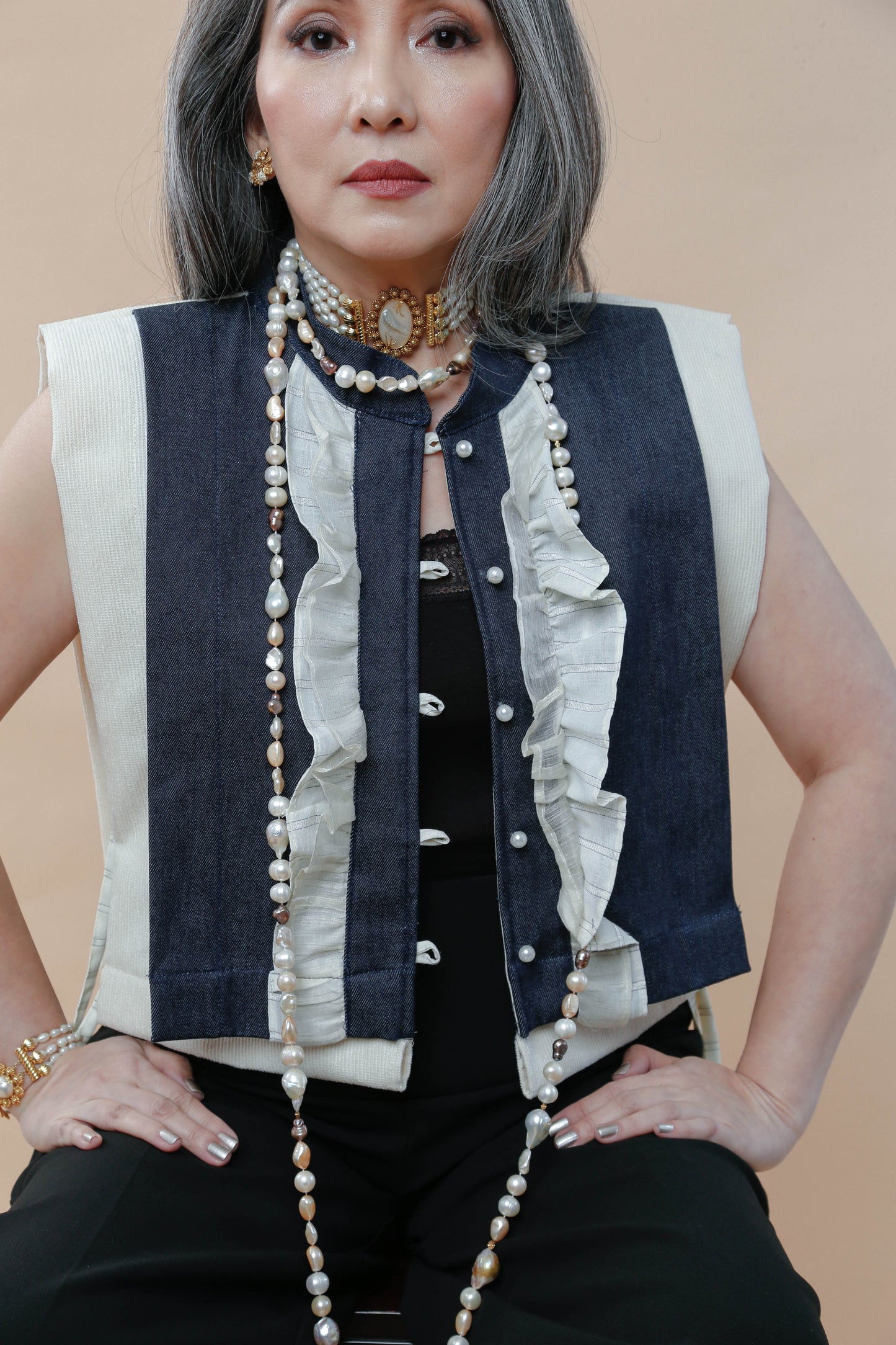 Barong Bib in Denim