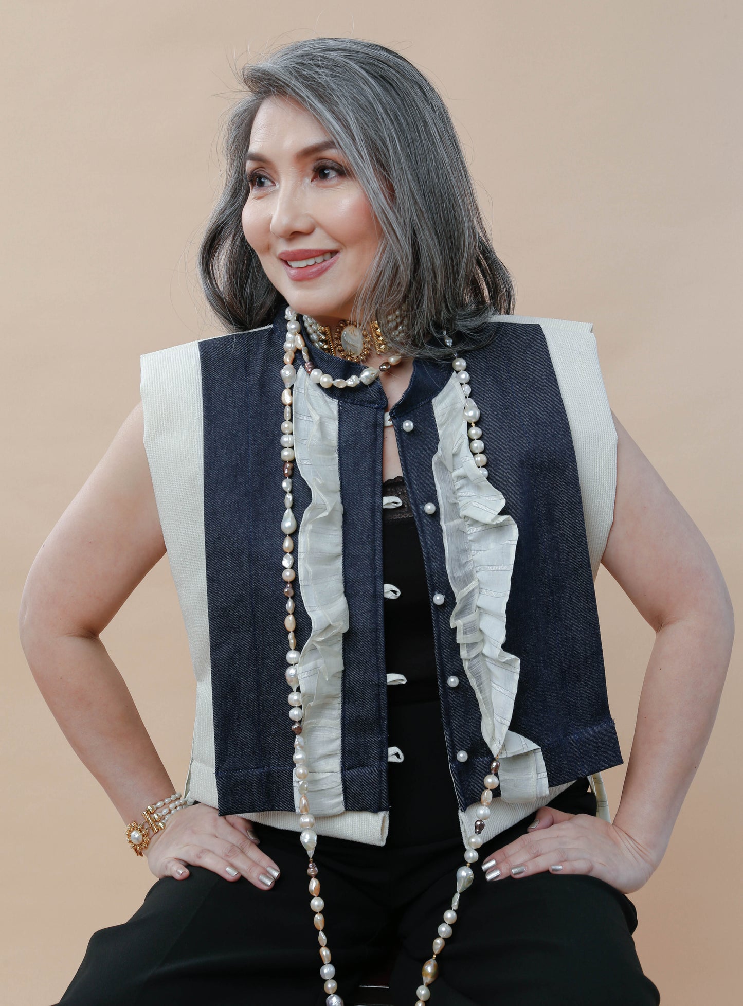 Barong Bib in Denim