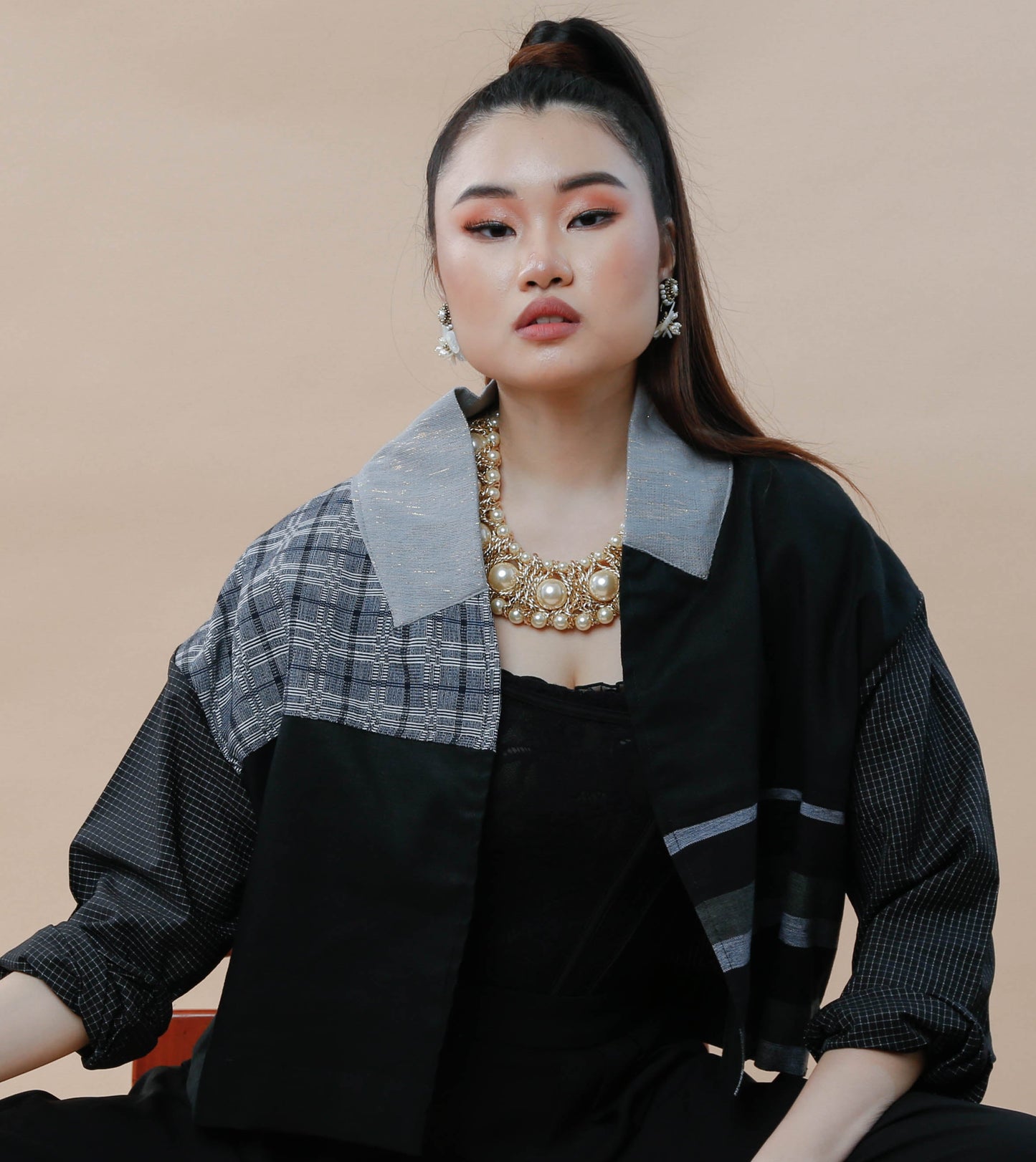 Rockstar Jacket in Black Binakol and Kantarines Stripes